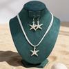 New Beach Bohemian Starfish Pendant Earrings Ocean Versatile Personality Necklace Women's Jewelry Set