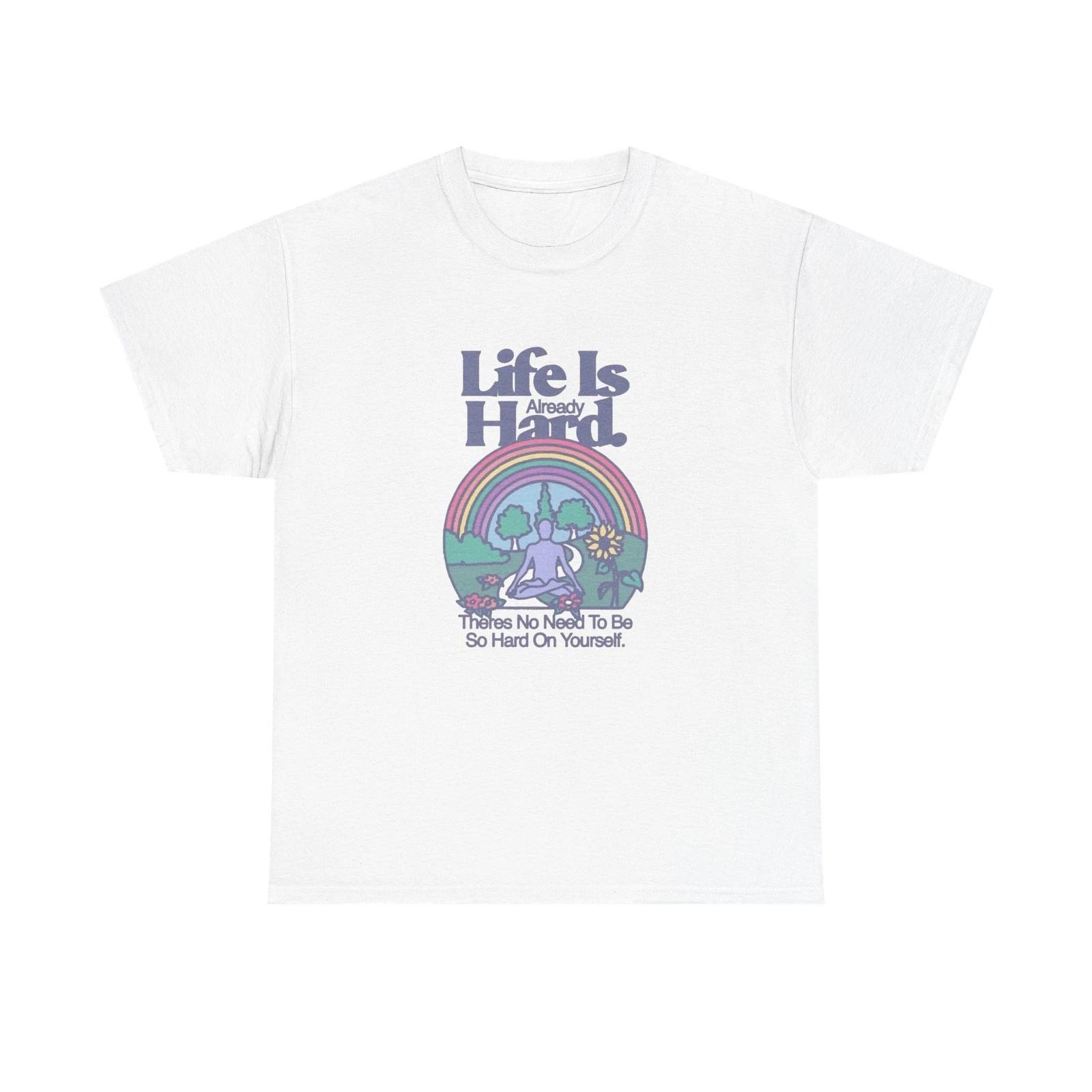 

Life Is Hard Graphic T Shirt Unisex Heavy Cotton Tee Gift Vintage 2XL