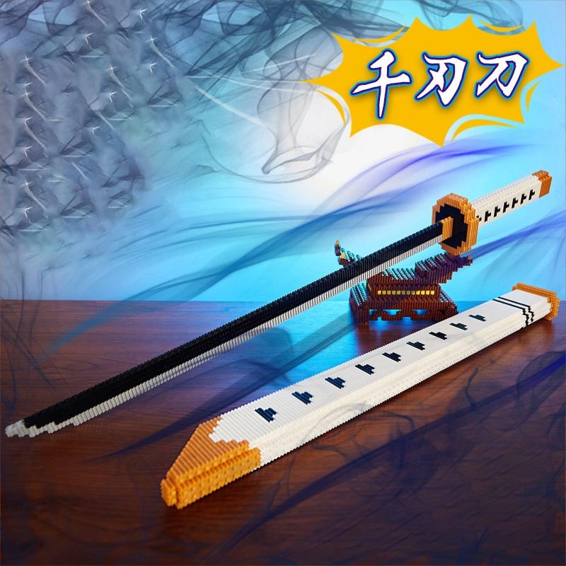 Non-Toxic Samurai Sword Cover Sword Building Blocks Ninja Blade Katana Japanese Anime Butterfly Knife Bricks Children Toys For Adult