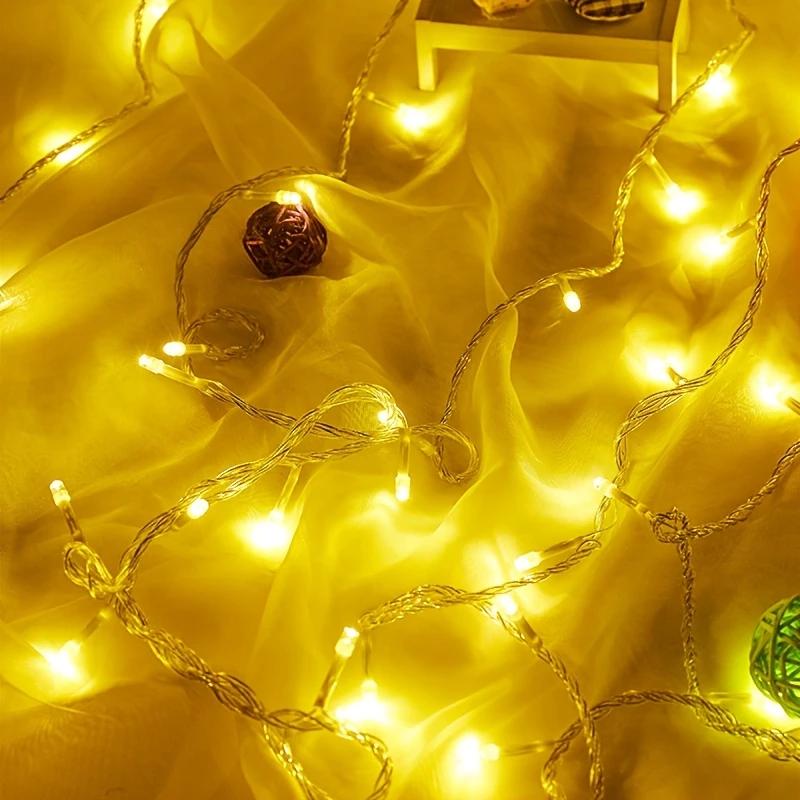 

1pc 10/20/40/80LED Battery Powered String Lights Waterproof Fairy Light For Home Garden Party Tree Indoor Outdoor Festival Decor 1.5M10LED теплый белый
