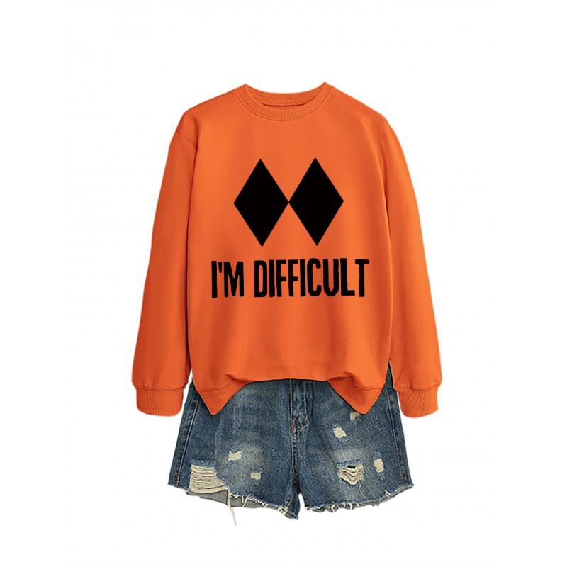Womens Oversized Loose Fit Hoodie Sweatshirt With Print Design Comfortable Casual Top
