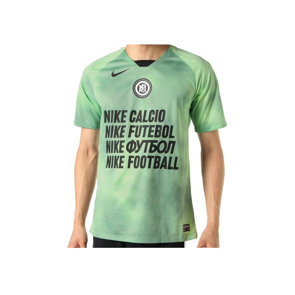 Nike Breathable Casual Sports Soccer Short Sleeve T-Shirt Men Tops Green AQ0663-376
