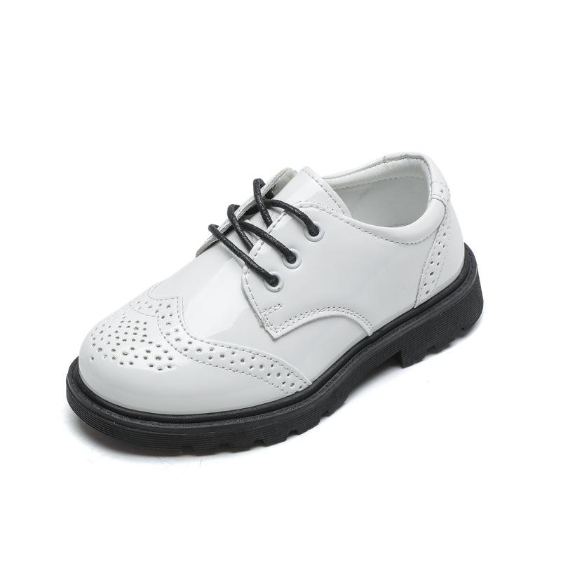 Children's Leather Shoes Spring Boys Black Dance Small Leather Shoes Wind Baby Elementary School Flower Girl Performance Shoes