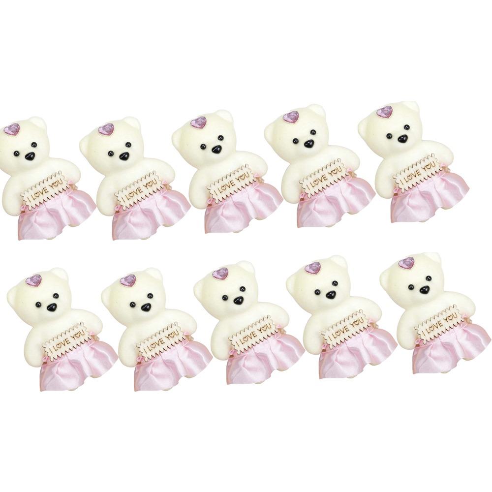 

Плюшевая кукла Мини-мишка Букет из цветов Пенопластовый мишка Мультяшный букет Кукла Подарок на день рождения для девочки розовый