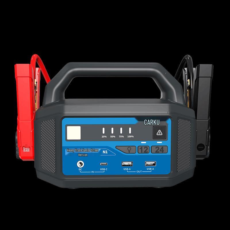 CARKU Heavy Duty 12V/24V Jump Starter (122500mAh) CN plug (adapter included)