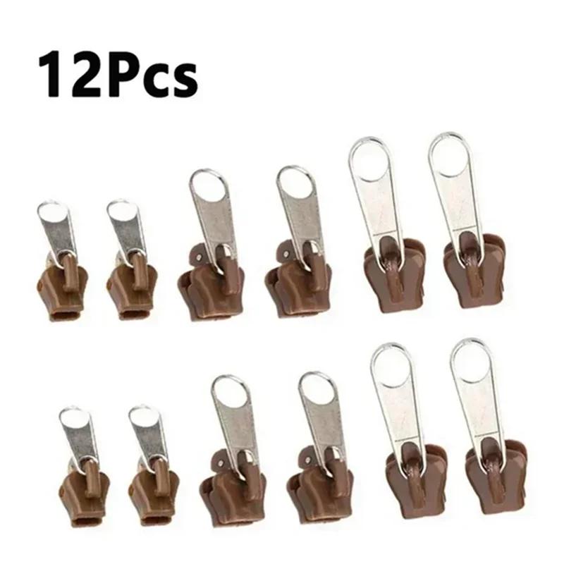 Black 6pcs Instant Zipper Universal Instant Fix Zipper Repair Kit Replacement Zip Slider Teeth Rescue New Design for DIY Sew