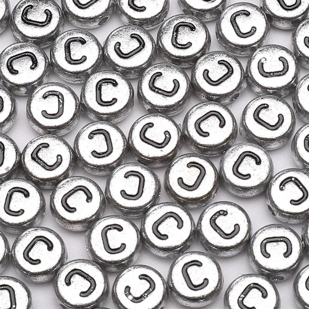 50Pcs Acrylic English Letter Beads For DIY Necklace Bracelet Earrings Jewelry Making Craft Accessories