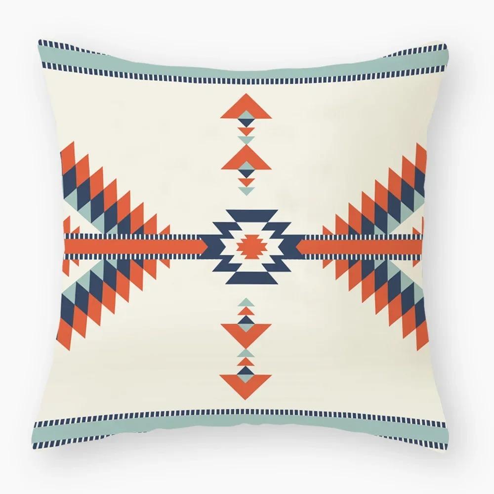 Housse de coussin nordique rétro géométrique, housse de coussin pour dossier, canapé