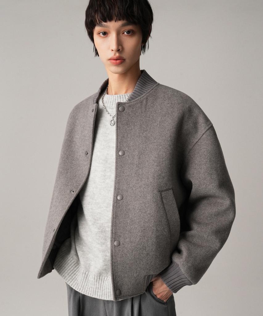 Avandress Aube Wool Handmade Blouson Gray