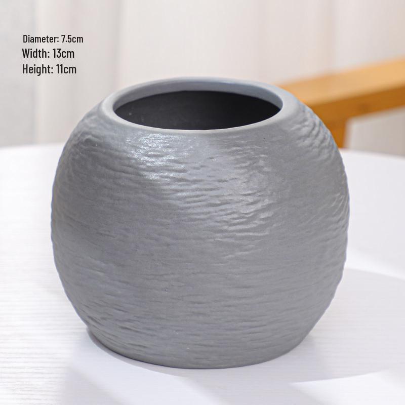 Modern Nordic Ceramic Dried Flower Vase - Minimalist Hydroponic Container for Home Decor