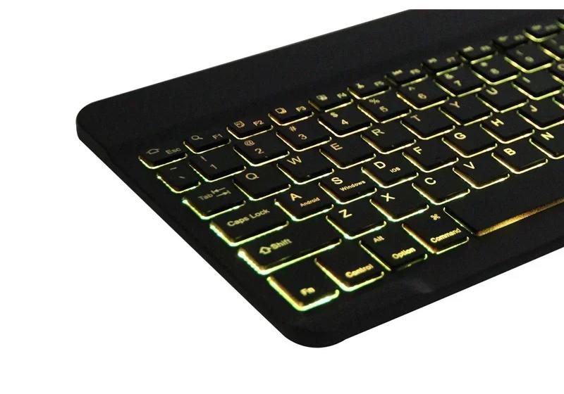 Tablets Keyboard Case for Huawei MediaPad M5 Lite 10 BAH2-W19/L09 7 Color Backlit Keyboard Cover Funda