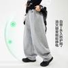 Boys Gray Casual Sweatpants 2026 Fall Loose Straight Fit Cotton Joggers Teens 8 Years