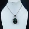 Malachite Pendant, 999 Copper Wire Wrapped Pendant Jewelry. Gift For Women Handmade Pendant Gemstone Jewelry