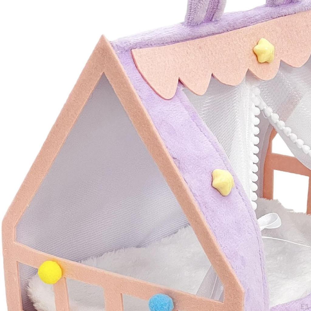 Doll Tent Bed ,Miniature Furniture, Comfort, Figure Sleeping Bed, Dollhouse Accessories for Living