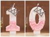 Birthday Number 0-9 Candles Crown Number Candles Happy Birthday Cake Decorated Baby Shower Insert Decor Festival Supplies