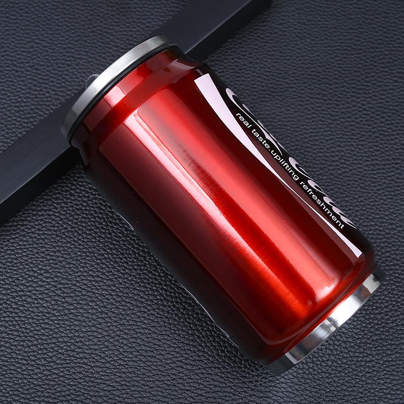 

300 мл/450 мл креативная термос-фляга, стакан для воды из нержавеющей стали, банка для напитков, термос с мультяшной соломенной чашкой, бутылка для воды 450ML красный