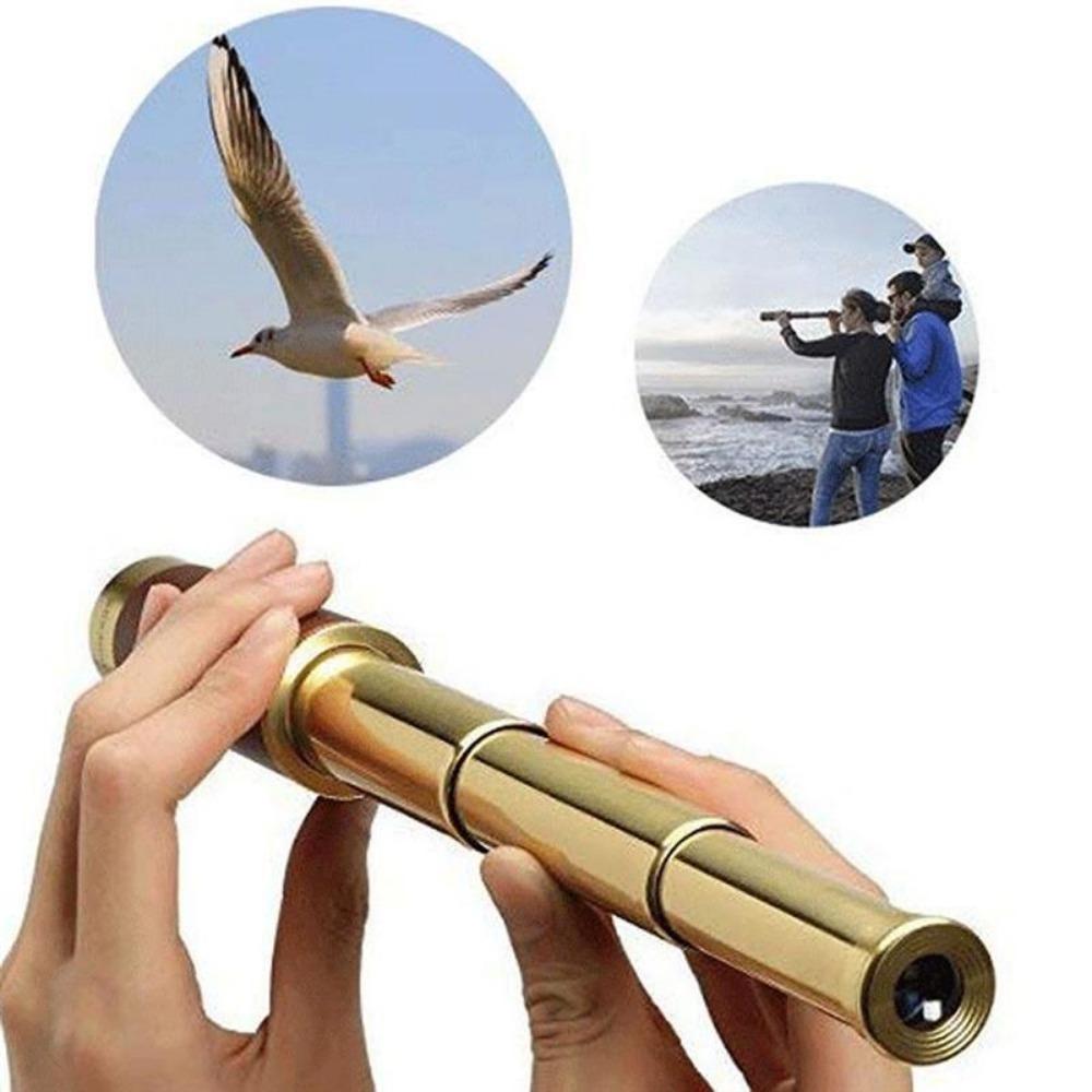 [Retro Monocular Telescope] Foldable Retro Monocular Telescope - Portable for Games, Traveling, Hiking, Hunting, Camping