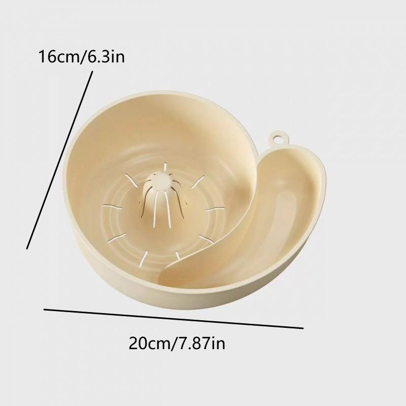 Snail Shape Fruit Drainer Basket Creative Automatic Rotation Clean Vegetable Washing Basin Multi-Functional Reusable