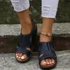 Sandale Retro cu platformă și degete descoperite, mărimi mari, pentru vara 2022 - Stil European și American