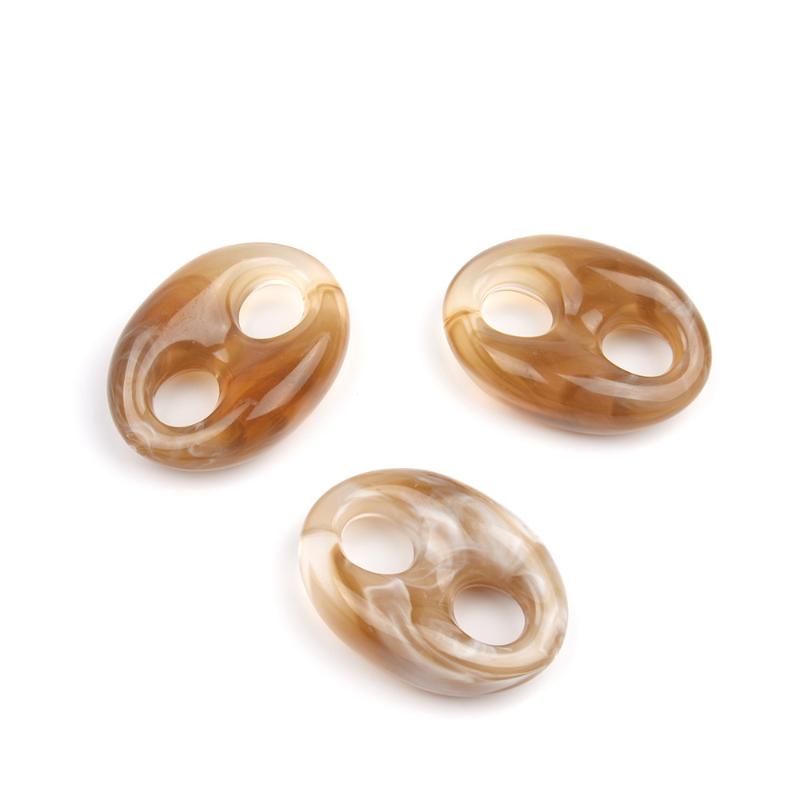 3Pcs 30X41Mm Vintage Acrylic Geometric Beads Diy Necklace Bracelet Garment Bag Accessory Material