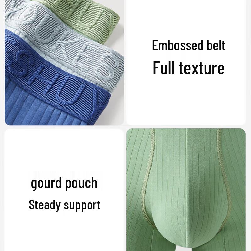 Men's 7A Modal Cotton Silk Antibacterial Boxer Briefs (3-Pack)