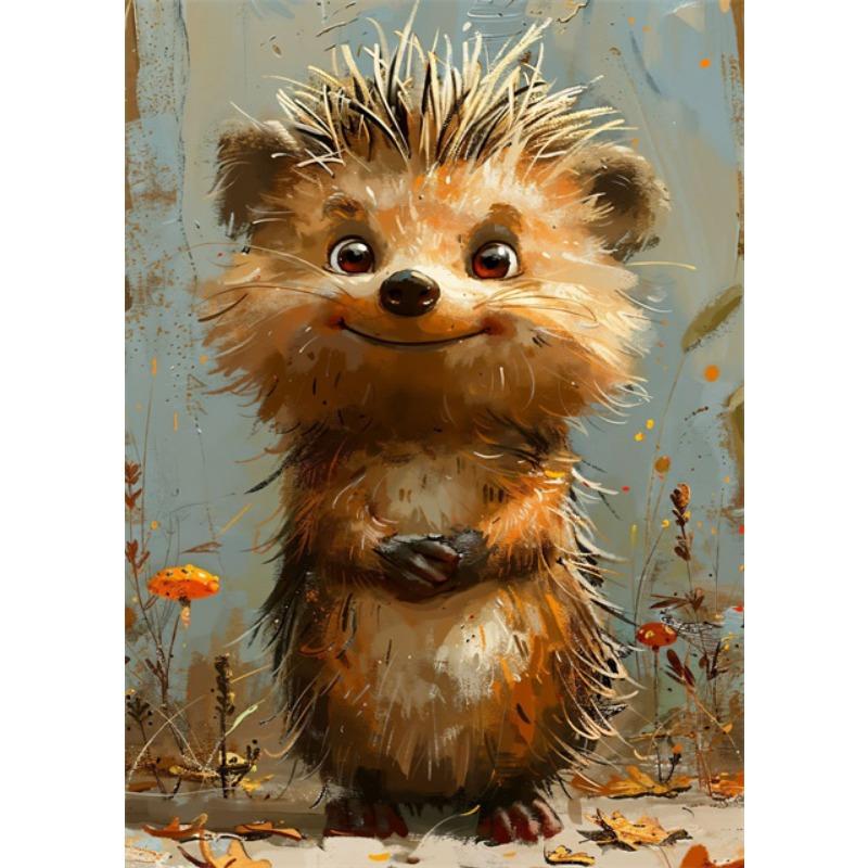 Abstract Art Funny Animals Rabbit Fox Donkey Cat Lion Canvas Posters and Prints Cartoon Animal Mural Canvas Wall Art Home Decor