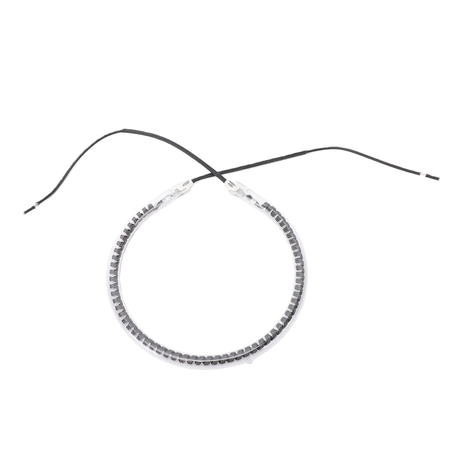 Tubo de Halógeno de Carbono con Cable de Cuarzo Protección contra Quemado en Seco Tubo de Calefacción para Freidora Accesorios para Freidora white