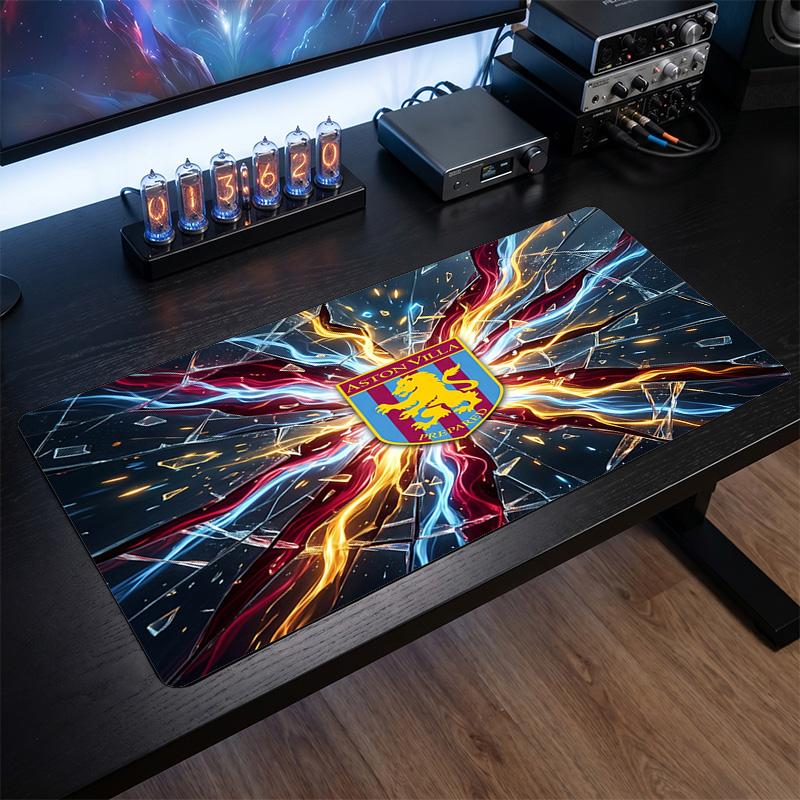 Aston Villa Football Print Large Mouse Pad, Anti-Slip Extended Gaming Desk Mat for Office Home