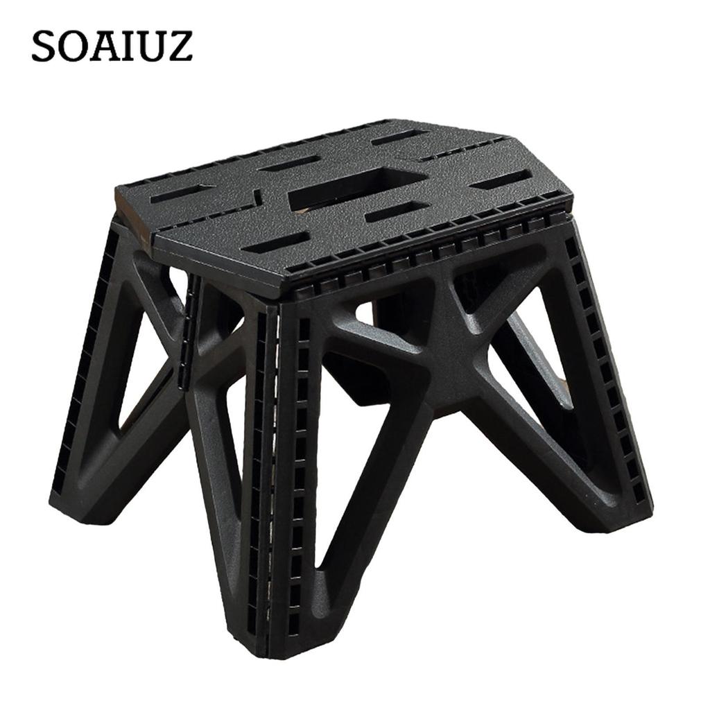 Folding Step Stool Strong Load-bearing Heavy-Duty Chair Travel Use Compact Collapsible Chair with Handle Camping Supplies