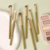 7Pcs Natural Eye Makeup Brushes Set Detail Eyeshadow Brush Makeup Brush Green Ultra Soft Eyeshadow Eyeliner Makeup Tool