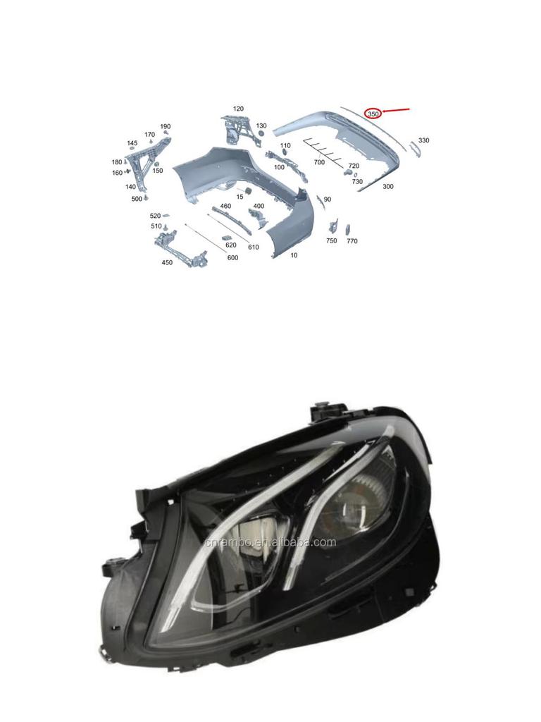 Fascia Paraurti Posteriore per Mercedes-Benz W214 (2024-2025)