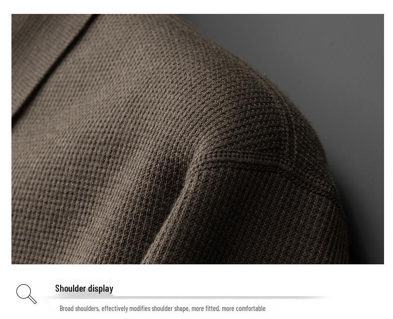 2025 Men's Plus Size Velvet Knit Cardigan, Autumn/Winter New Arrival