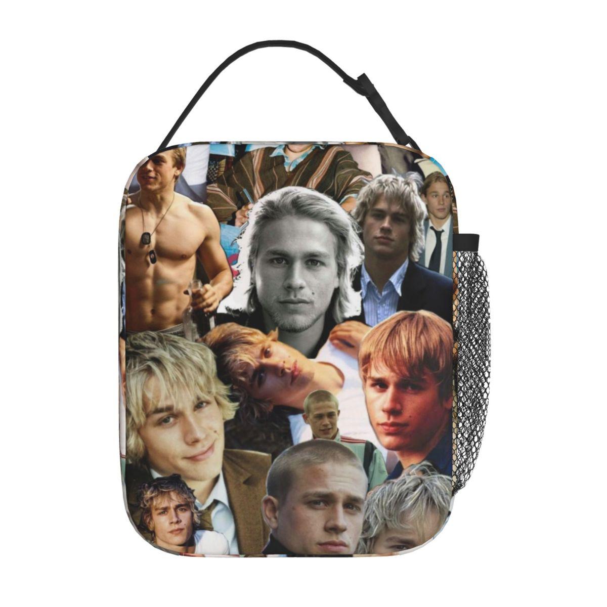 Charlie Hunnam Insulated Lunch Bags Food Container Bags Portable Thermal Cooler Lunch Boxes For Travel One Size