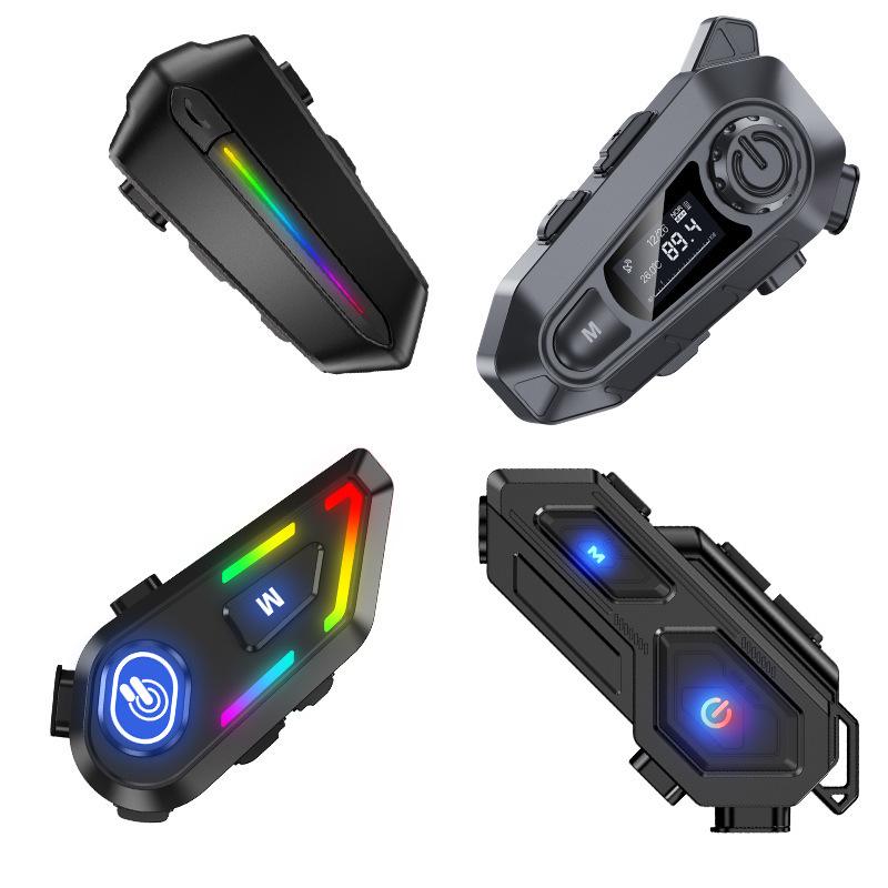 Waterproof Bluetooth Motorcycle Helmet Earphones with Noise Cancelling & Multi-person Intercom