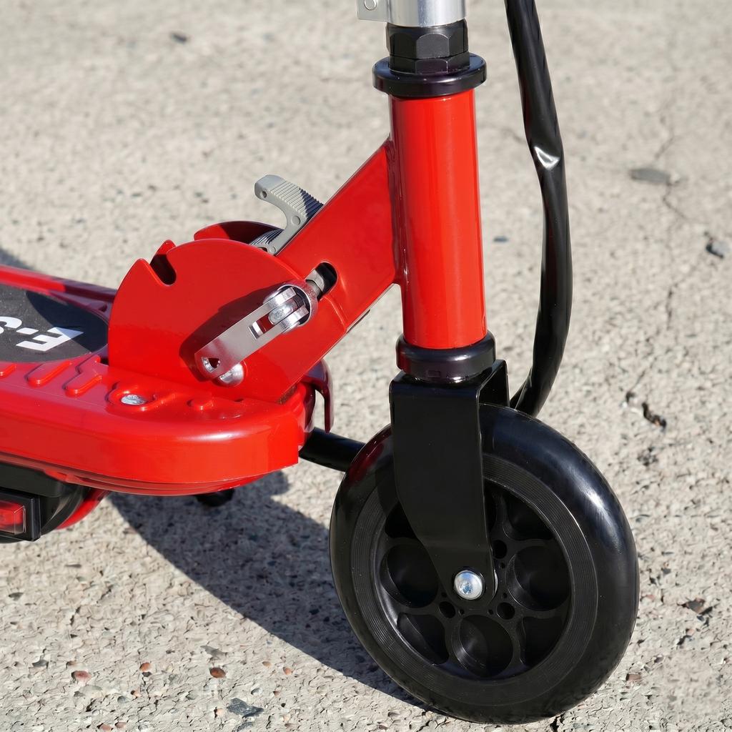Foldable Electric Kids Scooter, Ride-on for Ages 7-14 Years, Red