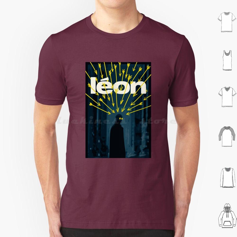 Léon The ProfessionalYellow Black Artwork T Shirt Cotton Men Women DIY Print Leon Leon The Professional Movie Mathilda Natalie S