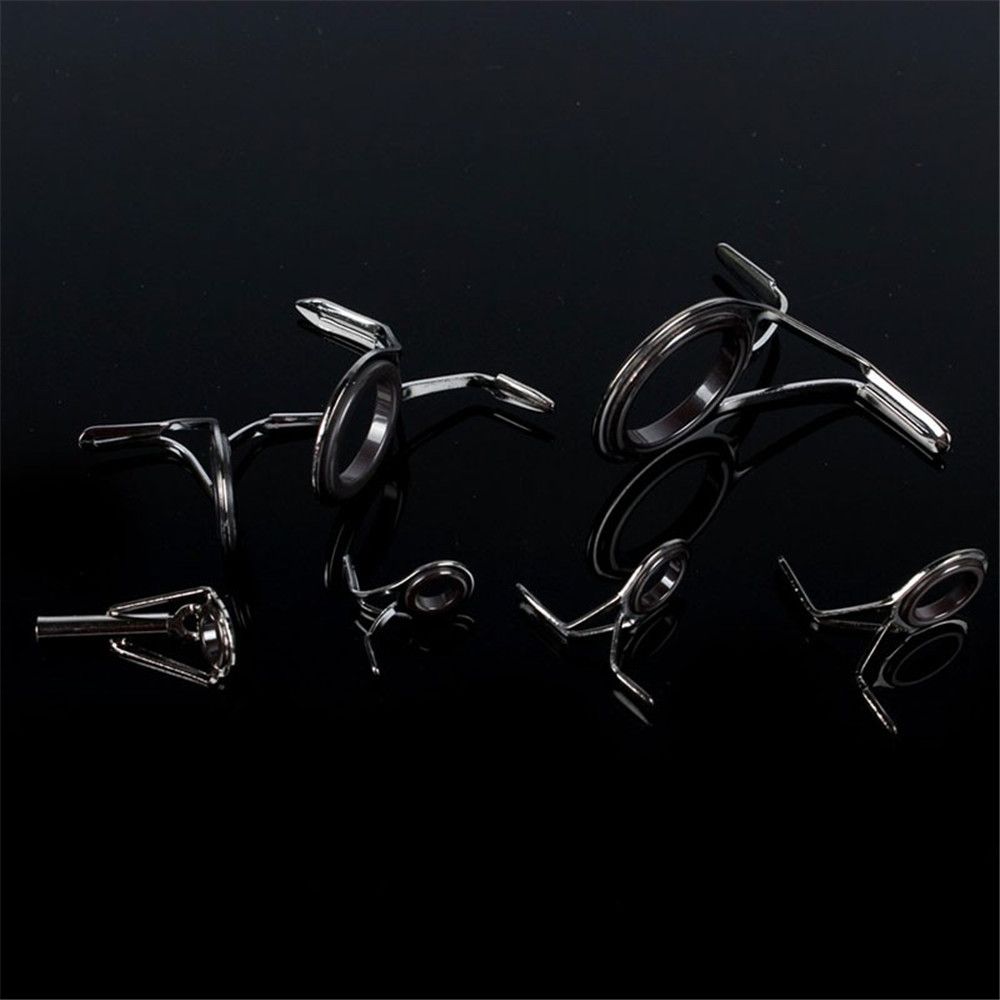 7Pcs/set New 5-18mm Dia Outdoor Fish Pole Rings Guides Repair Kits Fishing Rod Tip