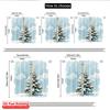 2pcs 2D Flat Printing Merry Christmas Drapes Christmas Tree Baubles Festive Polyester Without Electricity Festive Holiday