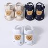 Summer New Toddler Sandals Cute Cartoon Bear Newborn Prewalker Cotton Sandal Soft Baby Girl Non-slip Sole Infant First Walkers