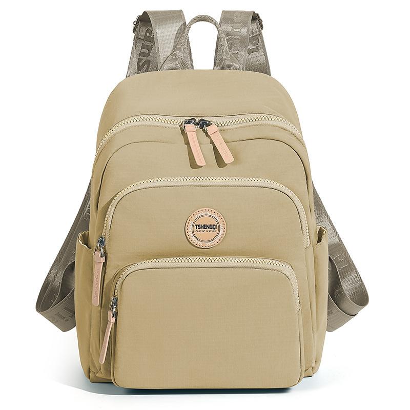 Minimalist Nylon Backpack for Women Large Capacity School Bag Casual Travel Daypack Purse