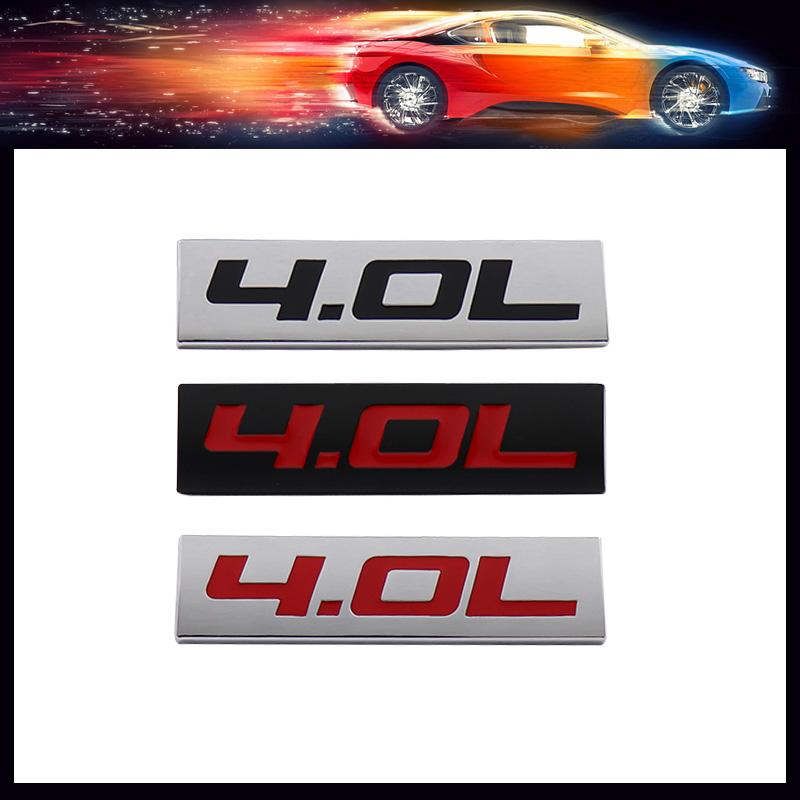 Premium 4.0L 4.0 L for Universal car Engine Hood Fender trunk Tail Rear Bonnet Nameplate Decal Emblem Badge Sticker
