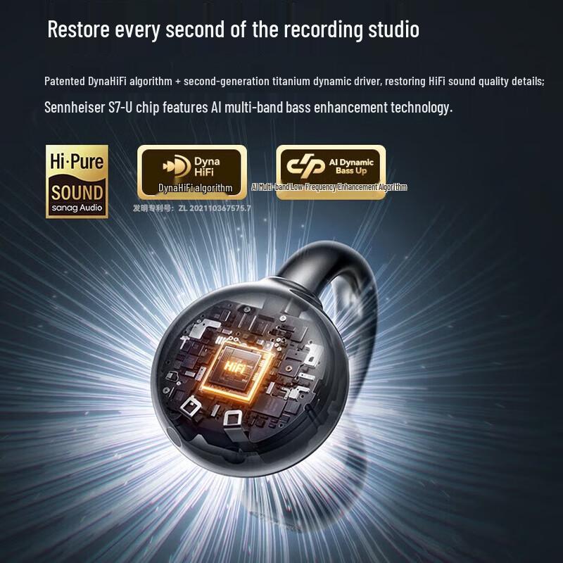 SANAG S7S Ultra AI Translation Sport Ear-Clip Headphones