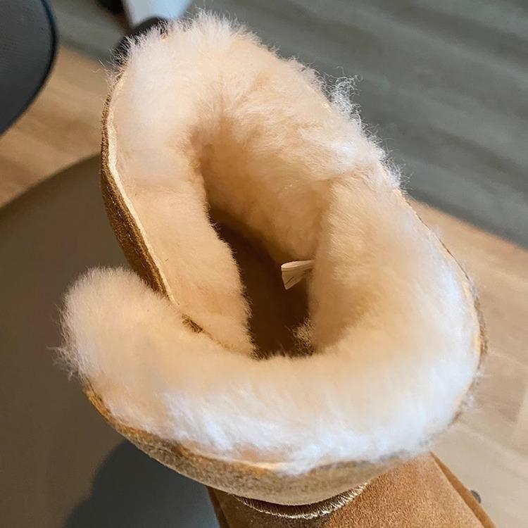 Snow Boots Women's Low-top Thick-soled Plush Cotton Shoes Winter 2025 New Mao Mao Shoes Wear Thermal Cotton Shoes