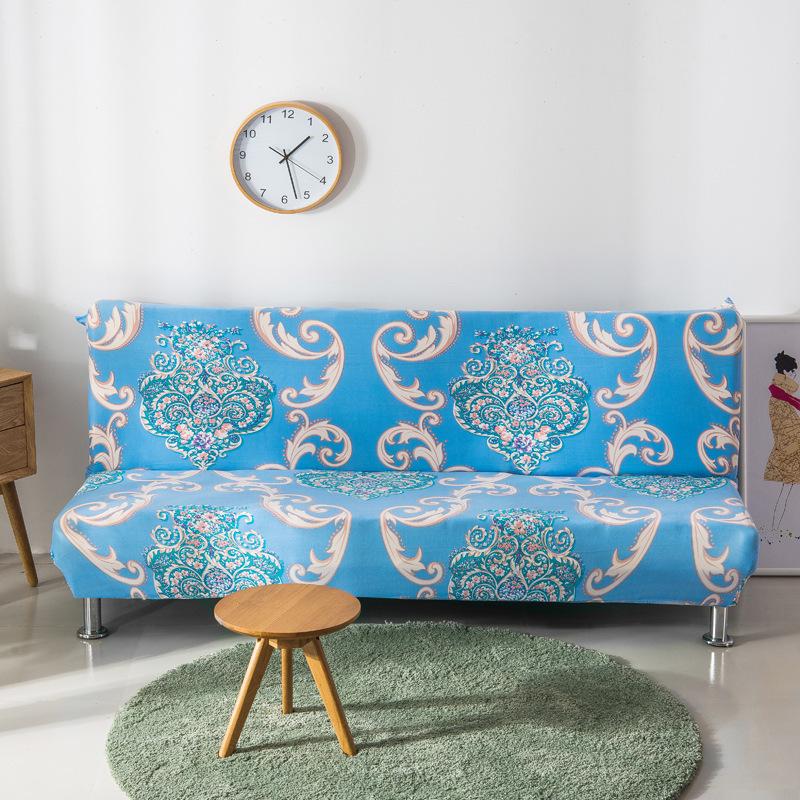 Stretch Folding Sofa Bed Cover Four Seasons Fabric Sofa Cover Full Covered All-Inclusive Double Three-Person Gloves without Support