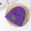 Letter Wool Hat Korean Version Versatile Knit Hat for Women Fashion Autumn and Winter Warm Face Showing Small Ear Protection Cold Hat Trendy