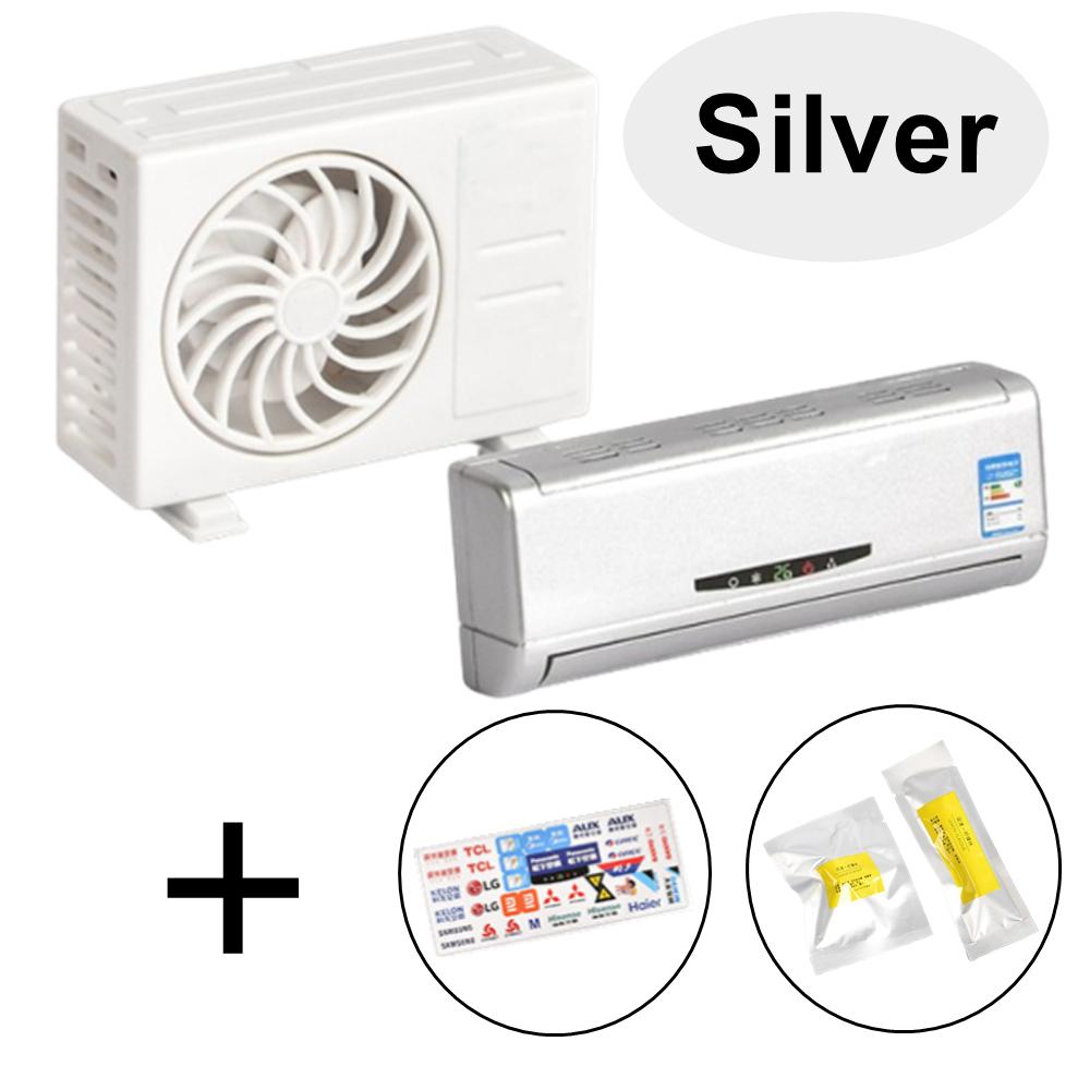 Air Conditioner Model Car Air Freshener Dashboard Solar Energy Fan Diffuser Air Vent Clip Air Conditioner Shape Fragrance