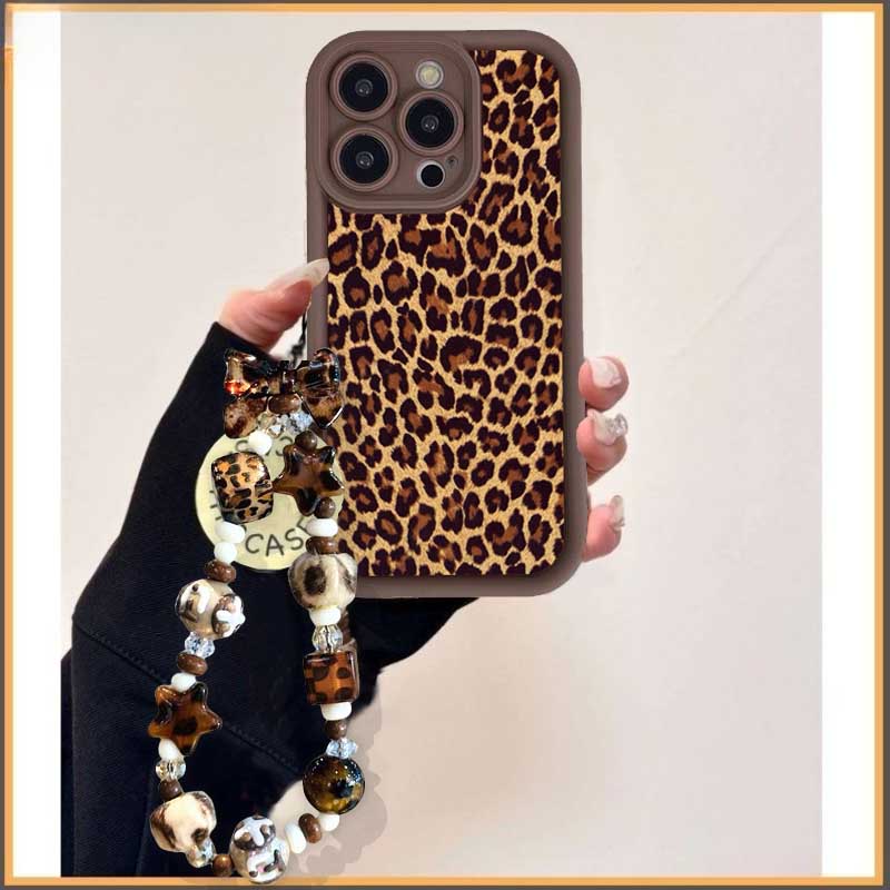Leopard Print Lanyard Strap Rope Case For OnePlus 15 13 12 11 13T ACE 6 5 Nord 5 4 3 Lite 2 8T 10R Soft Silicone Cover