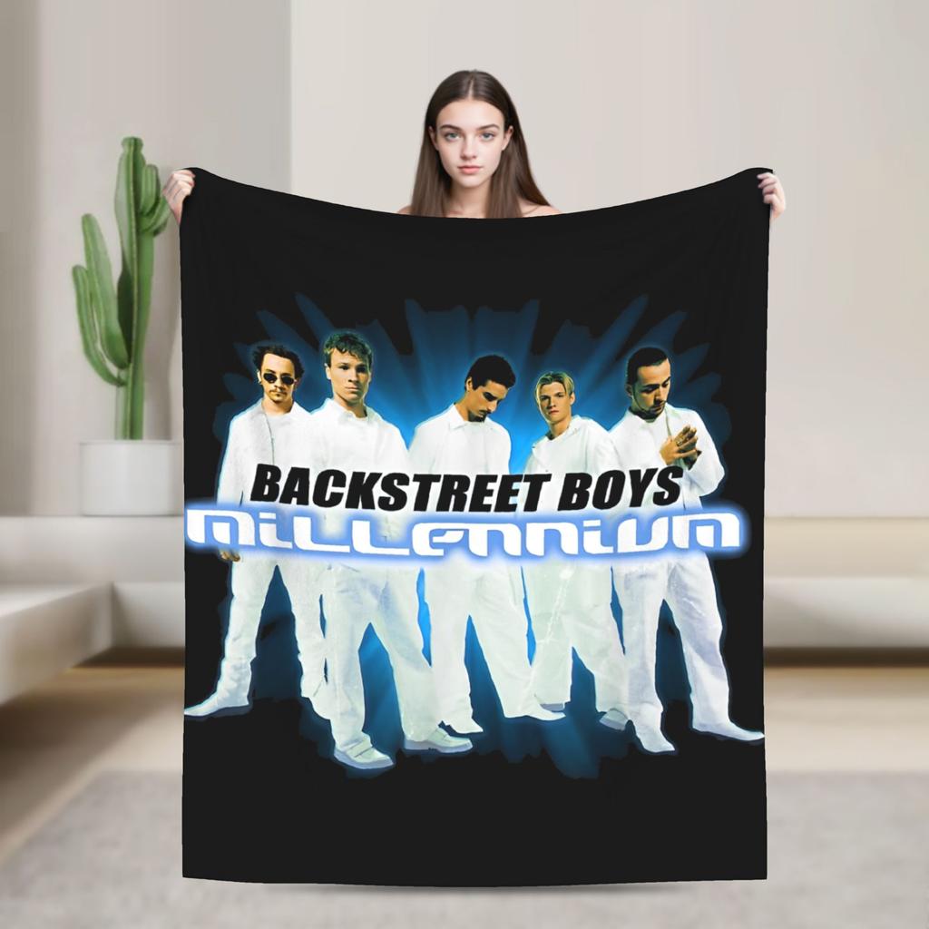 Backstreet Boys BSB Millenniums Fleece Blankets Band Music Funny Throw Blankets for Bed Sofa Couch 200x150cm Super Soft