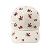 Versatile Embroidery Women's Baseball Sun Hat Fashion Couple's High Density Embroidery Craft Strawberry Thorn