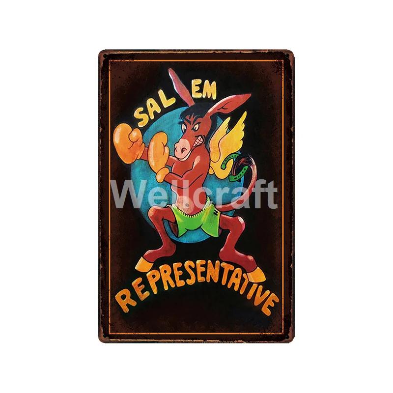 [ WellCraft ] Circus Lion Elephant Tiger Clown Horse Metal Sign Vintage Painting Decor  LT-1899 Room Decoration